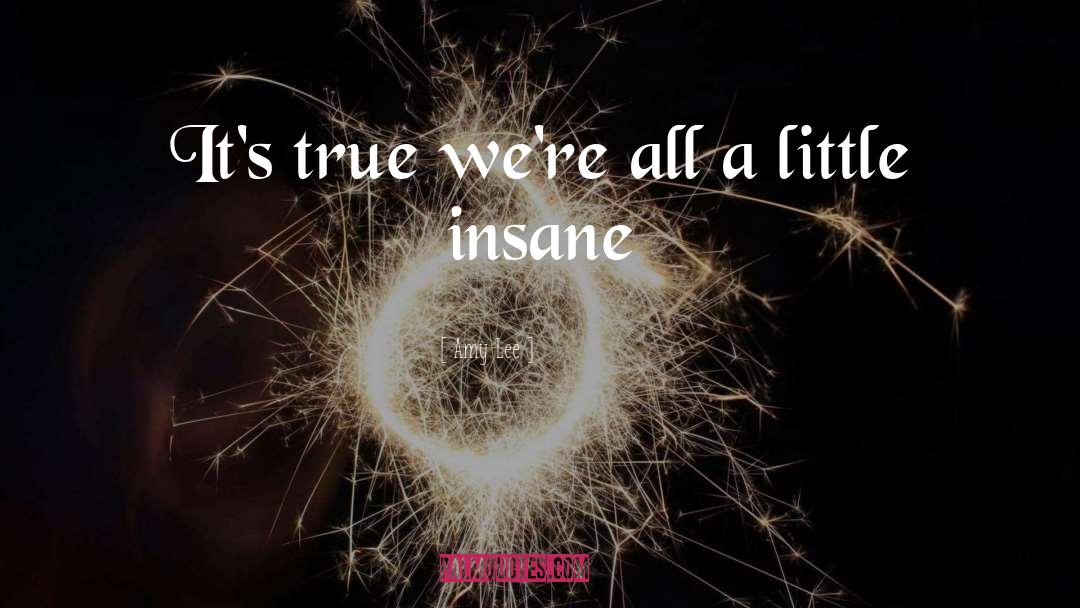 Amy Lee Quotes: It's true we're all a