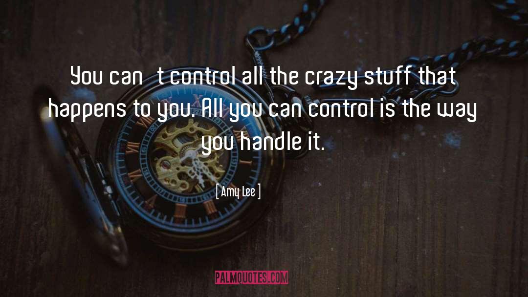 Amy Lee Quotes: You can't control all the