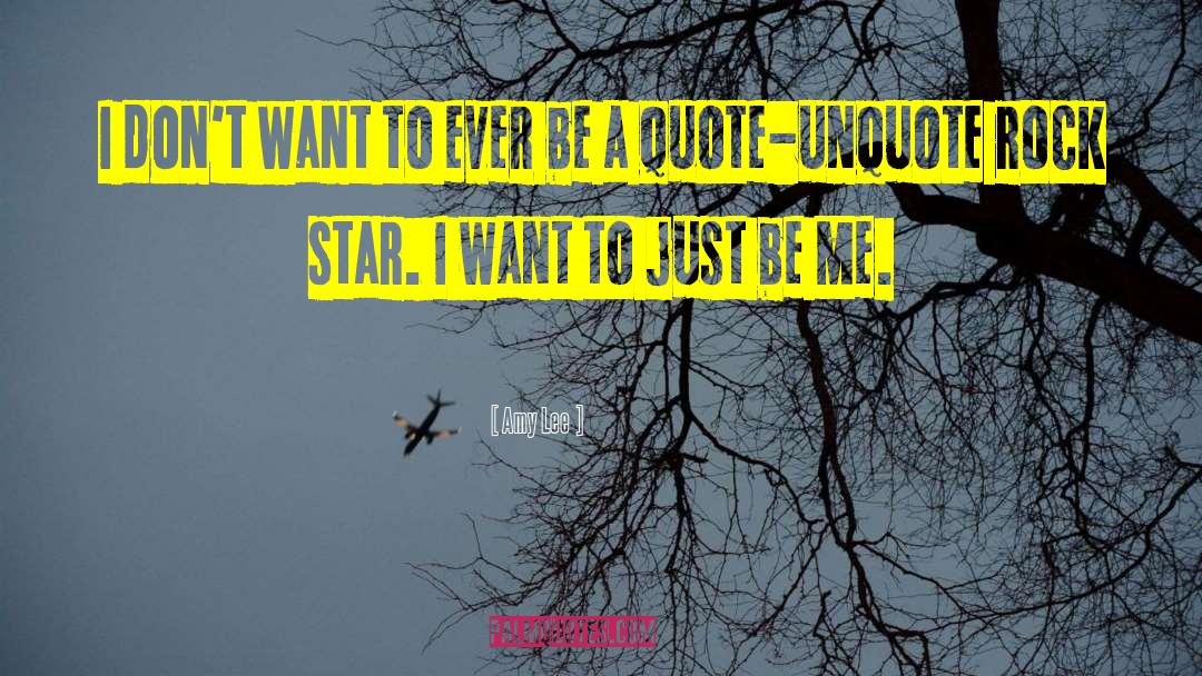 Amy Lee Quotes: I don't want to ever