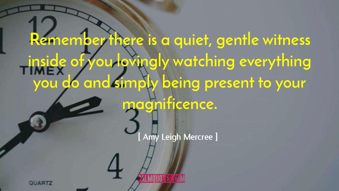 Amy Leigh Mercree Quotes: Remember there is a quiet,