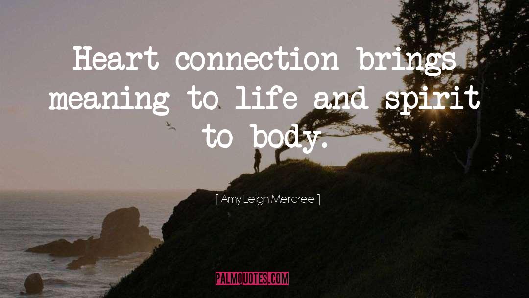 Amy Leigh Mercree Quotes: Heart connection brings meaning to