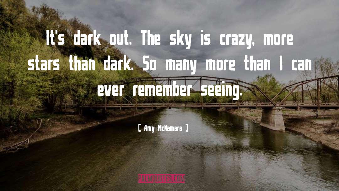 Amy McNamara Quotes: It's dark out. The sky