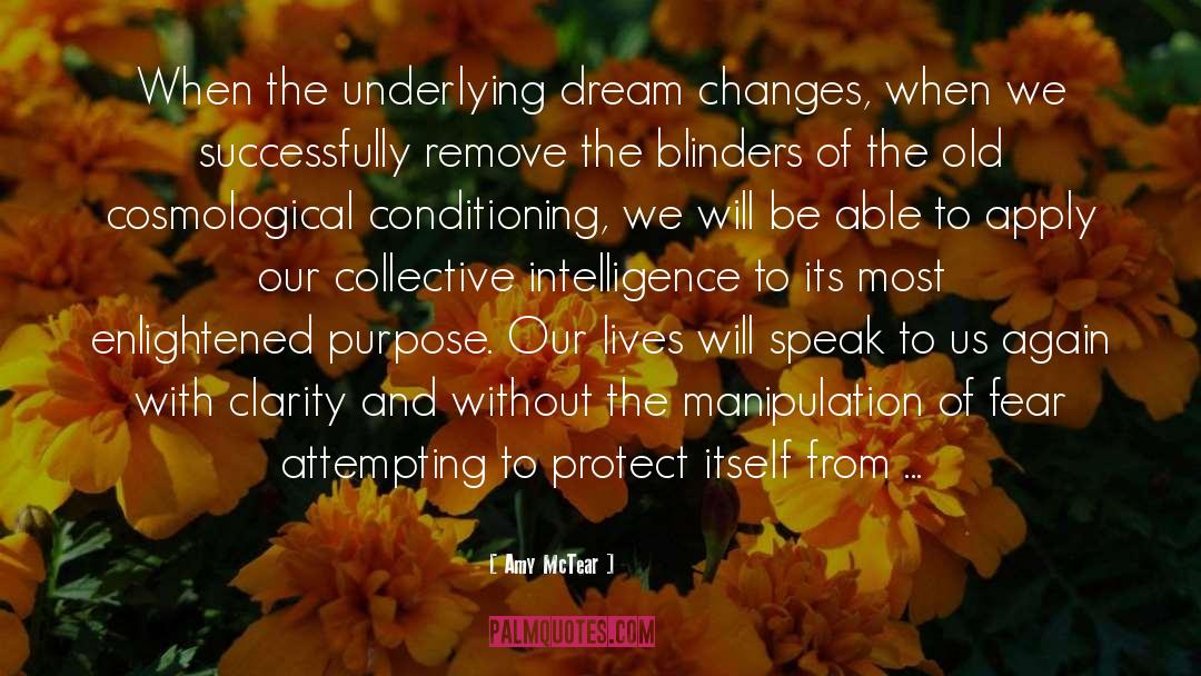 Amy  McTear Quotes: When the underlying dream changes,