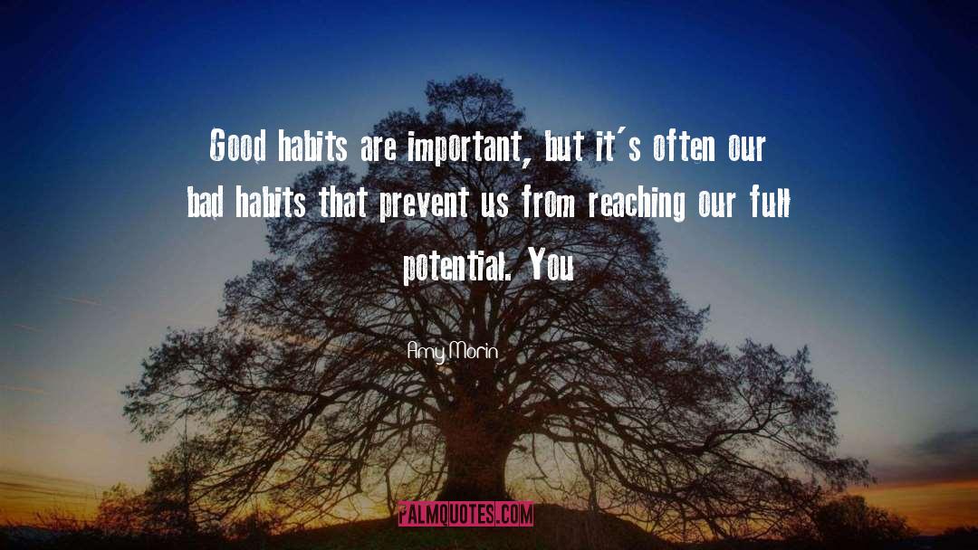 Amy Morin Quotes: Good habits are important, but