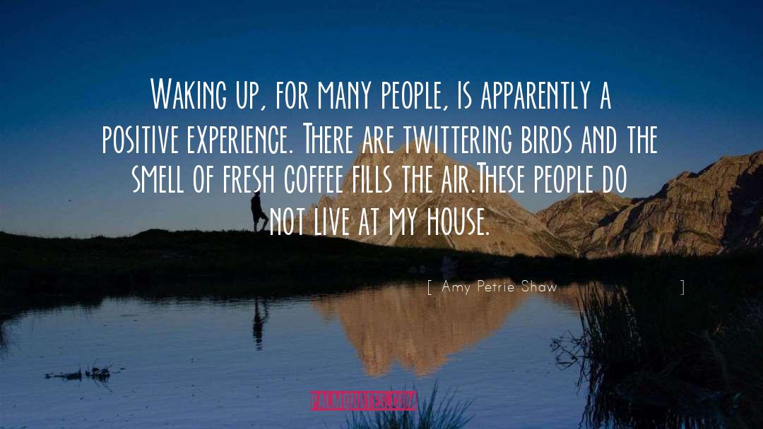 Amy Petrie Shaw Quotes: Waking up, for many people,