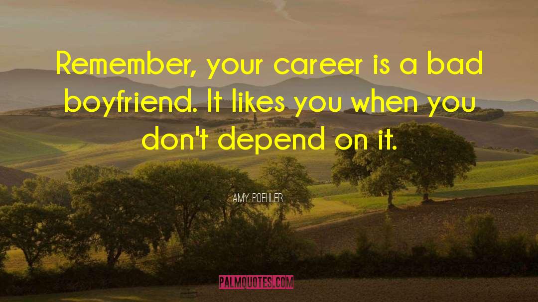 Amy Poehler Quotes: Remember, your career is a