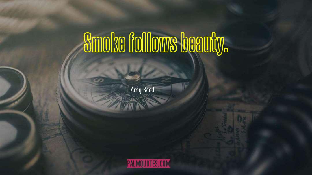 Amy Reed Quotes: Smoke follows beauty.