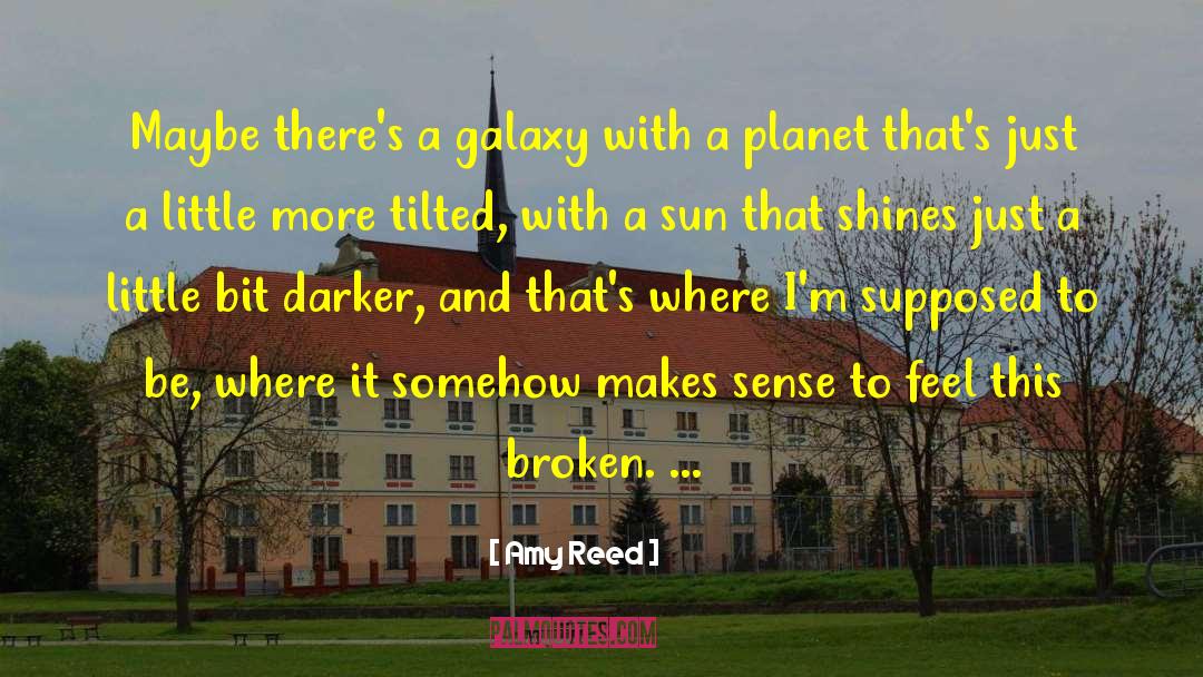 Amy Reed Quotes: Maybe there's a galaxy with