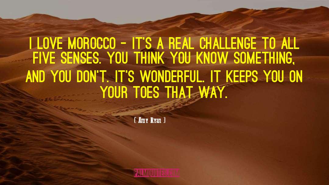 Amy Ryan Quotes: I love Morocco - it's