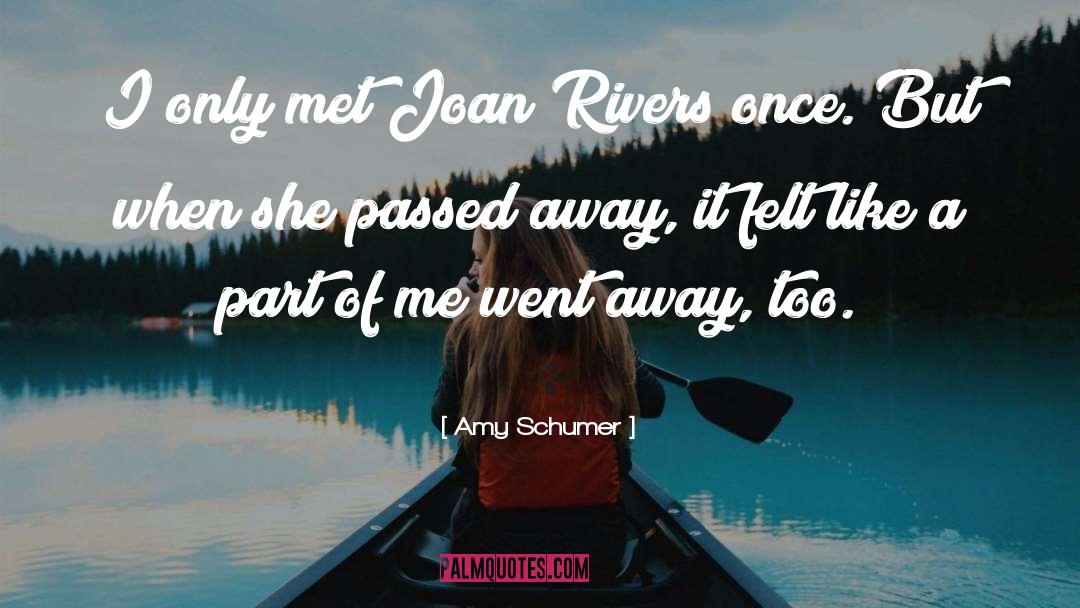 Amy Schumer Quotes: I only met Joan Rivers