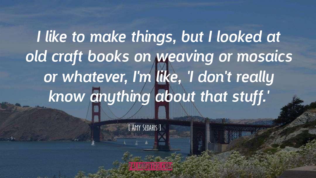 Amy Sedaris Quotes: I like to make things,