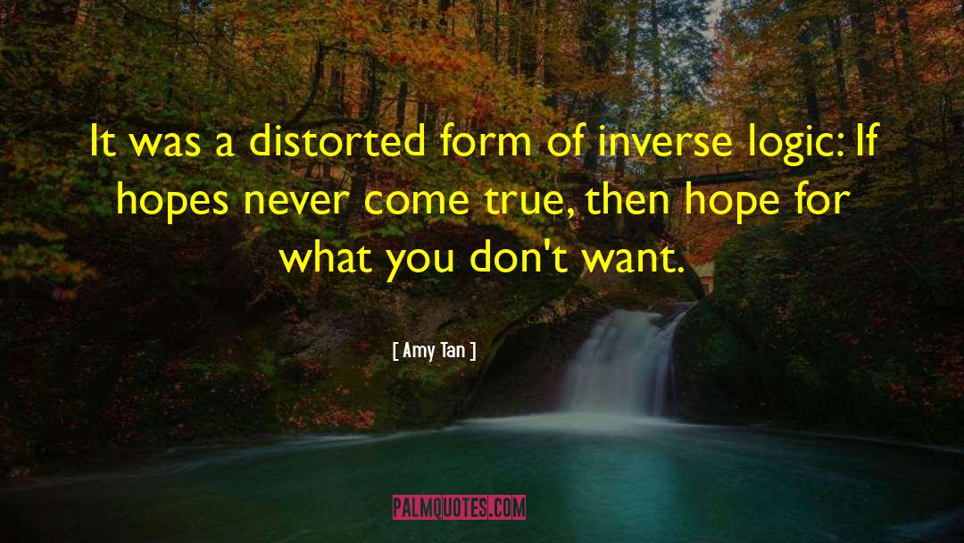 Amy Tan Quotes: It was a distorted form