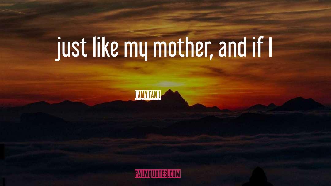 Amy Tan Quotes: just like my mother, and