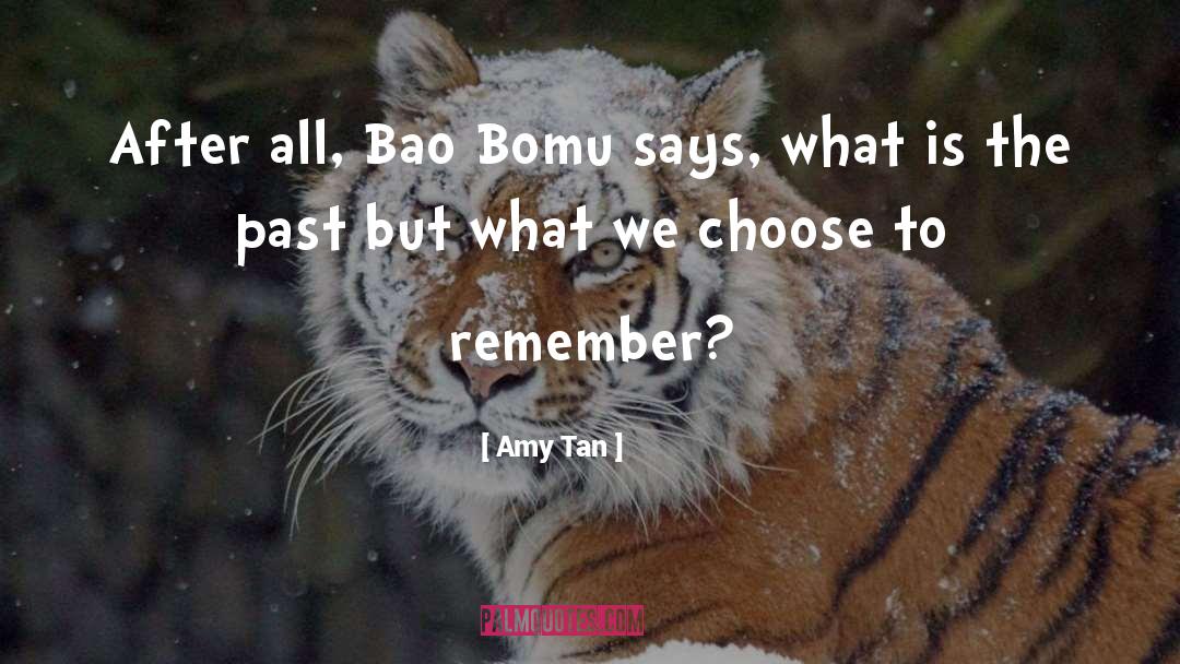 Amy Tan Quotes: After all, Bao Bomu says,