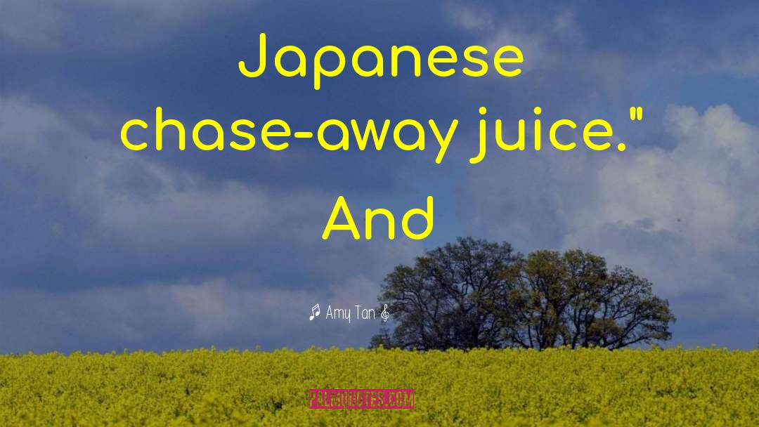 Amy Tan Quotes: Japanese chase-away juice.