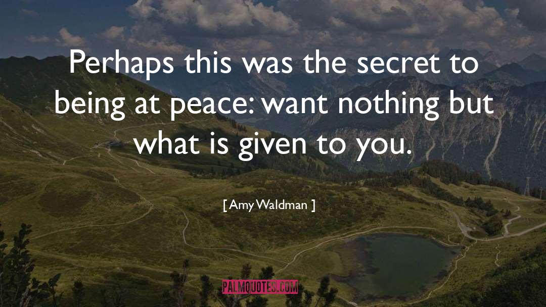 Amy Waldman Quotes: Perhaps this was the secret