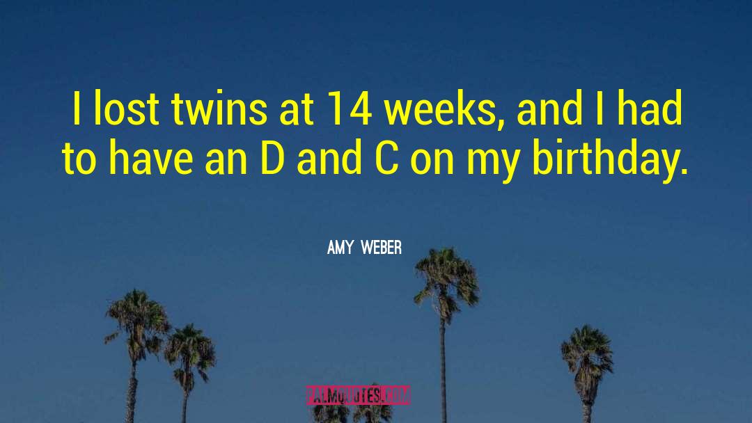 Amy Weber Quotes: I lost twins at 14