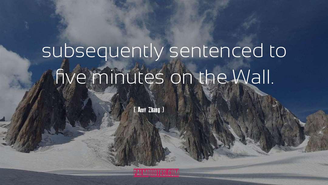 Amy Zhang Quotes: subsequently sentenced to five minutes