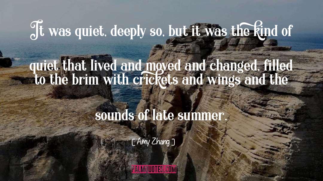Amy Zhang Quotes: It was quiet, deeply so,