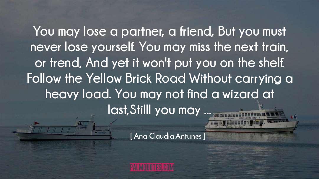 Ana Claudia Antunes Quotes: You may lose a partner,