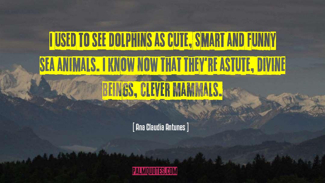 Ana Claudia Antunes Quotes: I used to see dolphins