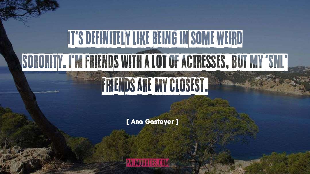 Ana Gasteyer Quotes: It's definitely like being in