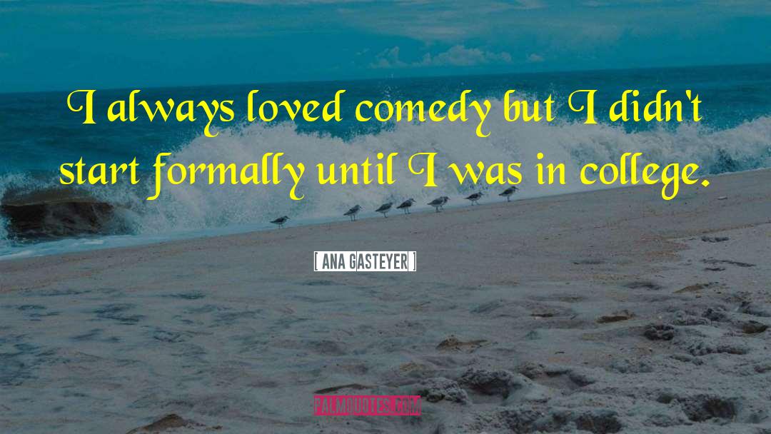 Ana Gasteyer Quotes: I always loved comedy but