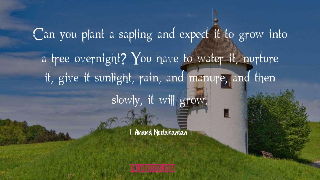 Anand Neelakantan Quotes: Can you plant a sapling