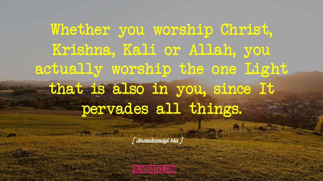 Anandamayi Ma Quotes: Whether you worship Christ, Krishna,