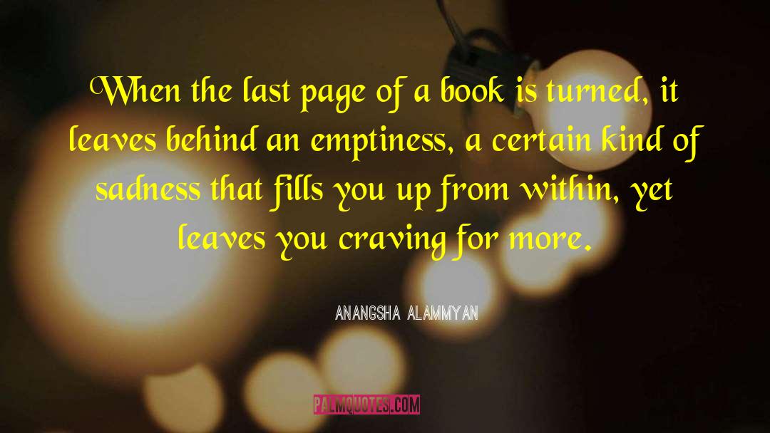 Anangsha Alammyan Quotes: When the last page of