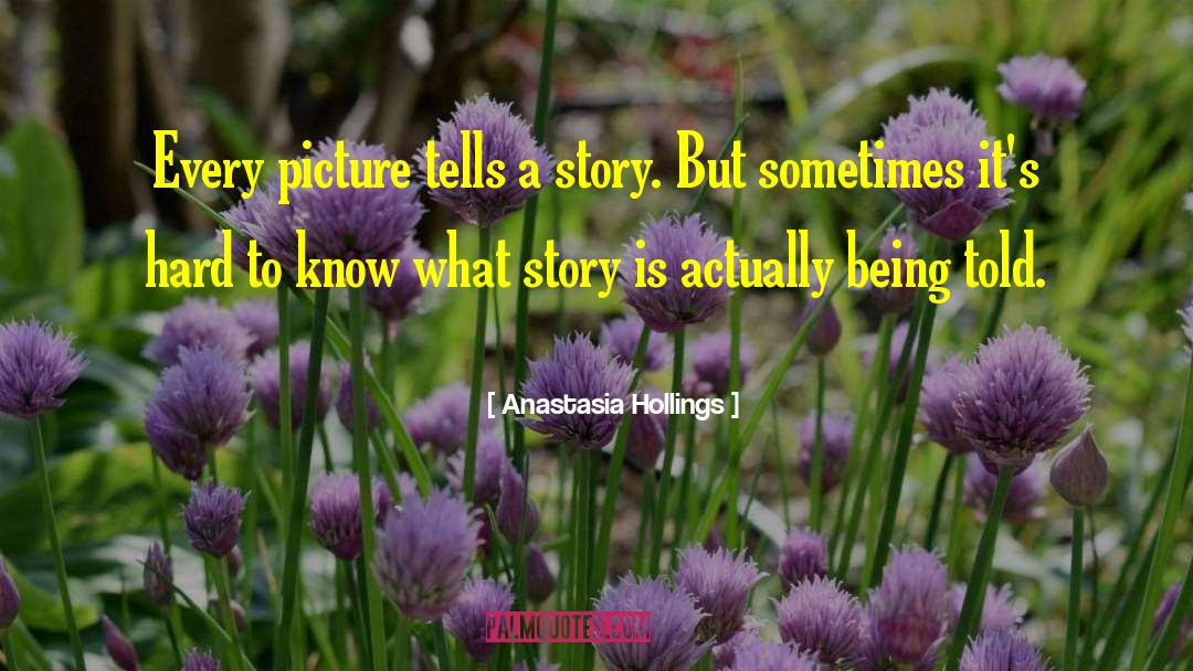 Anastasia Hollings Quotes: Every picture tells a story.
