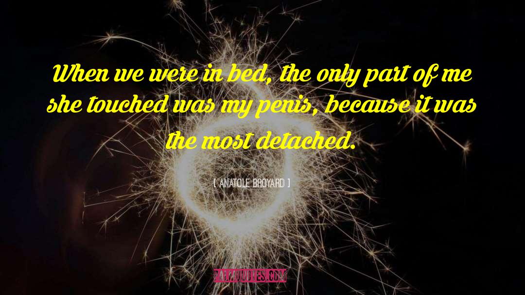 Anatole Broyard Quotes: When we were in bed,