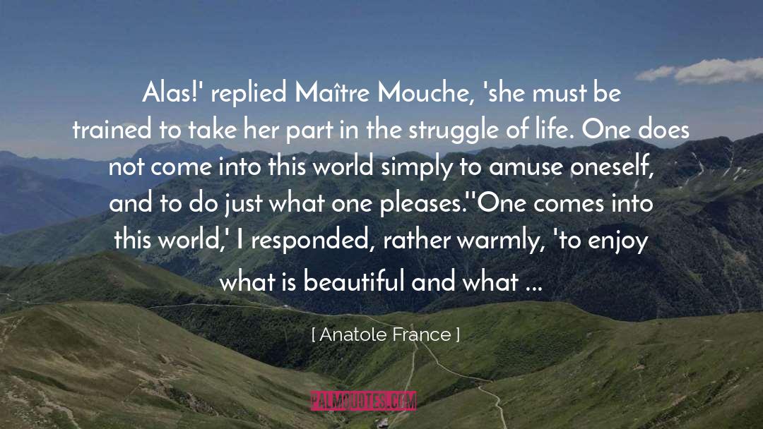 Anatole France Quotes: Alas!' replied Maître Mouche, 'she