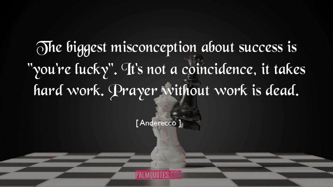 Anderecco Quotes: The biggest misconception about success