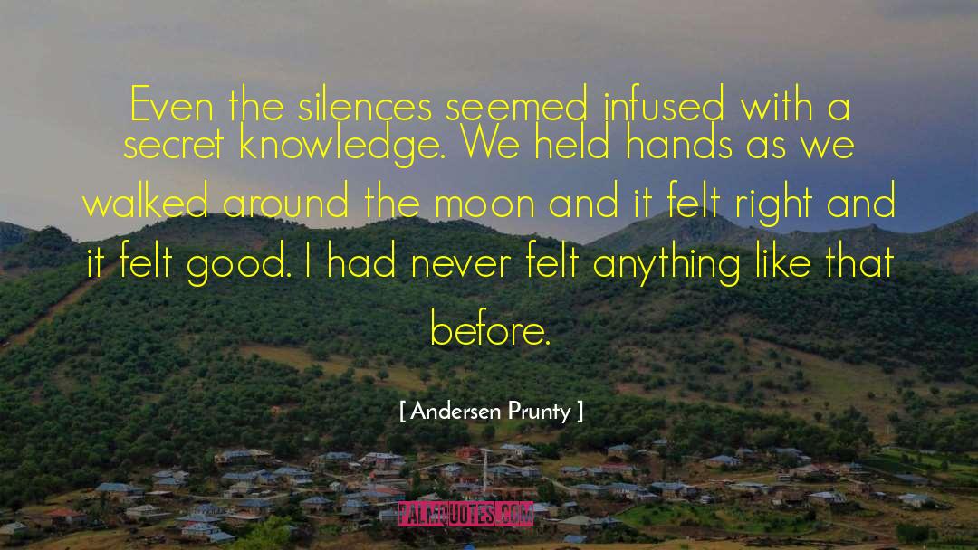 Andersen Prunty Quotes: Even the silences seemed infused