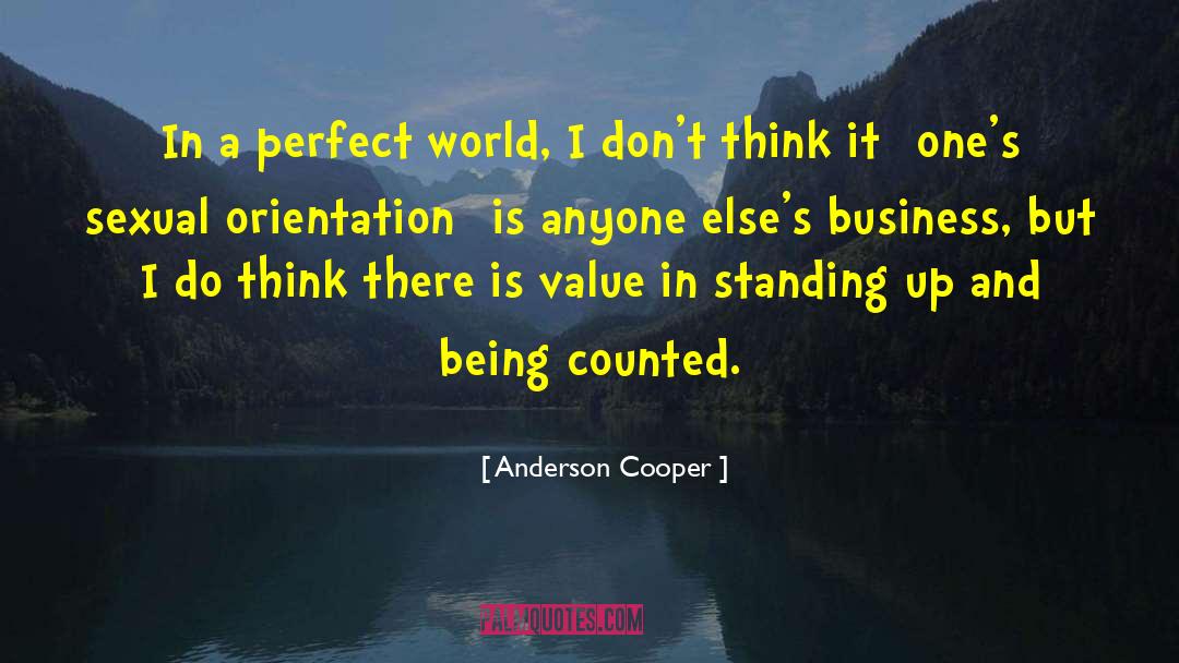 Anderson Cooper Quotes: In a perfect world, I