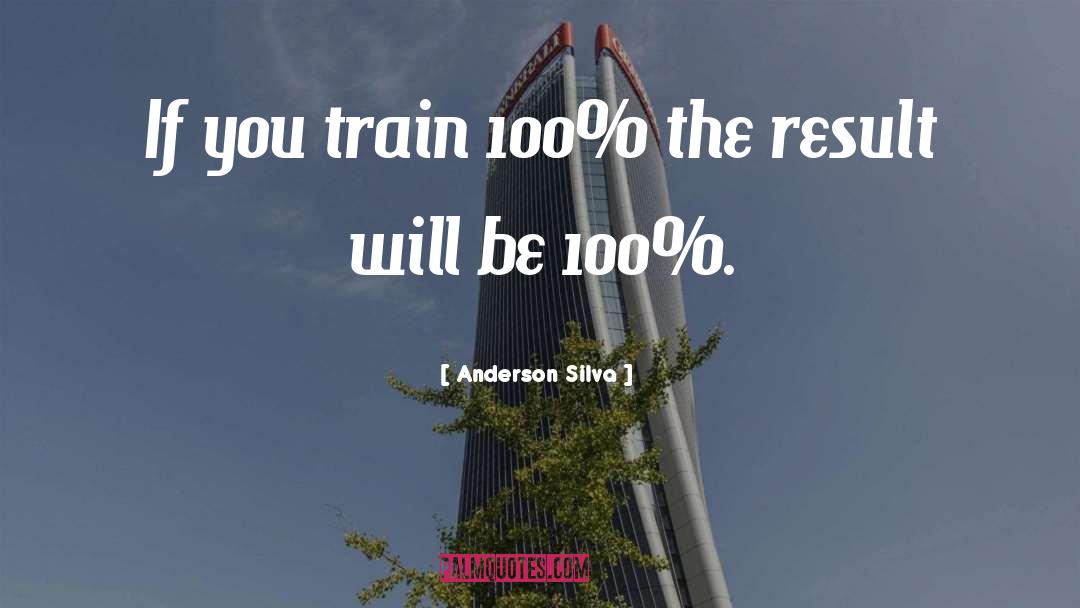 Anderson Silva Quotes: If you train 100% the