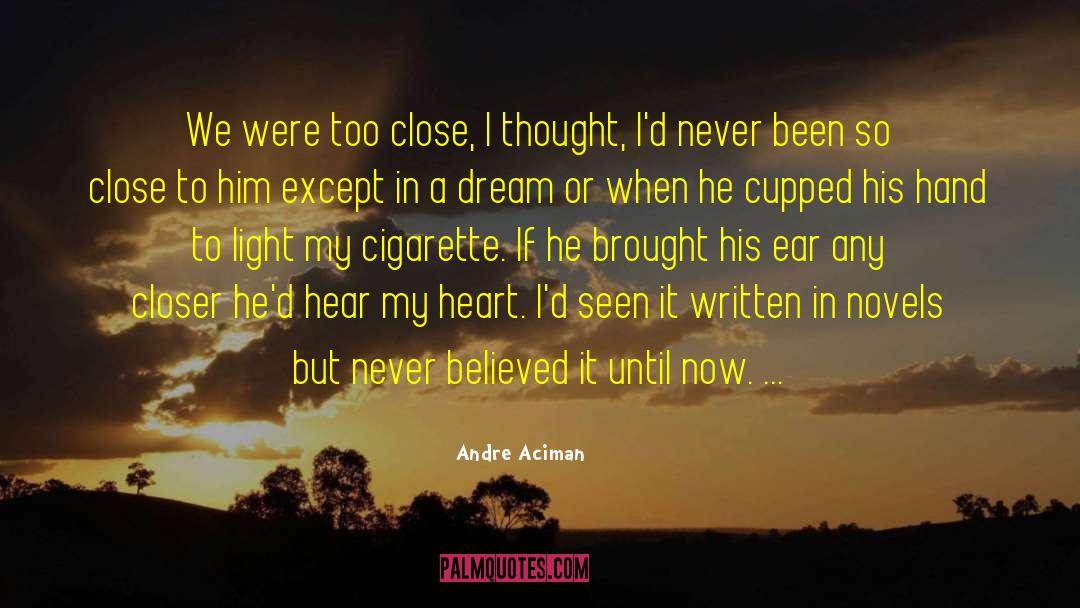 Andre Aciman Quotes: We were too close, I