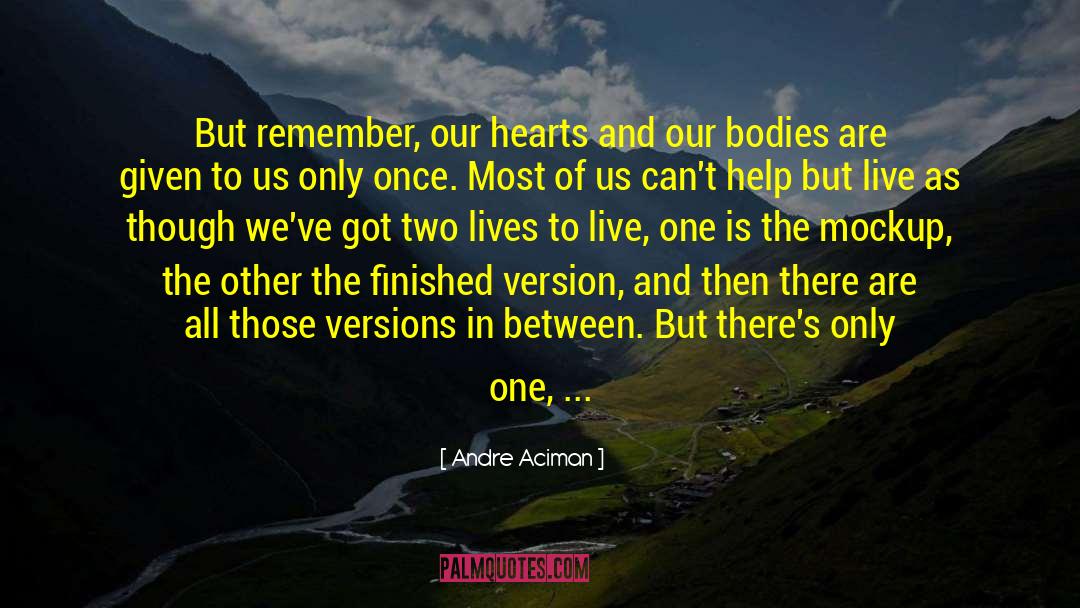 Andre Aciman Quotes: But remember, our hearts and