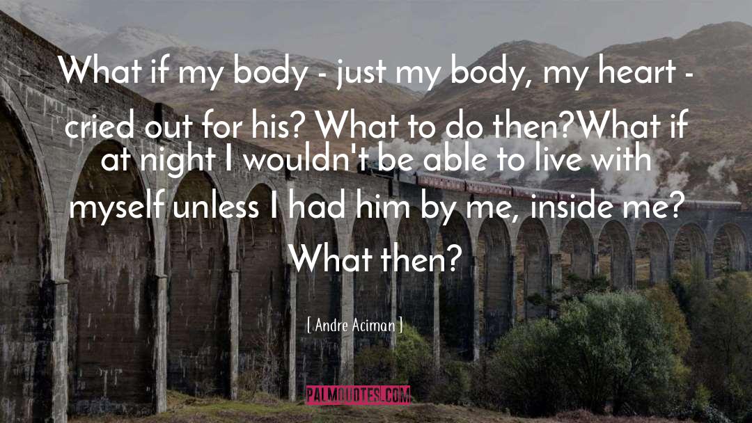 Andre Aciman Quotes: What if my body -