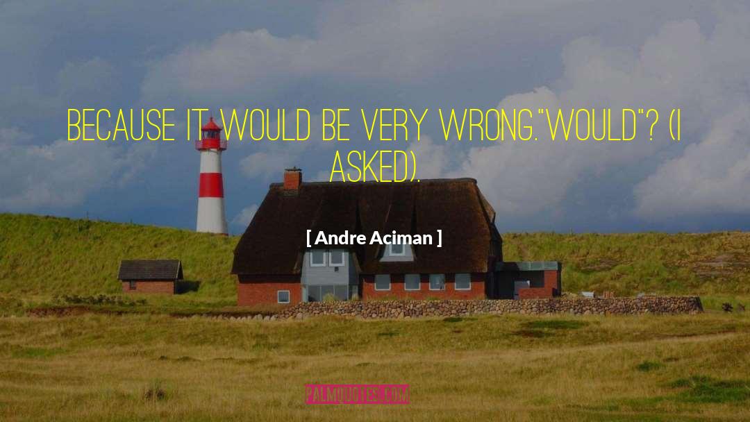Andre Aciman Quotes: Because it would be very