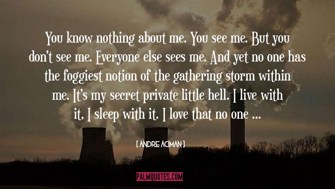 Andre Aciman Quotes: You know nothing about me.