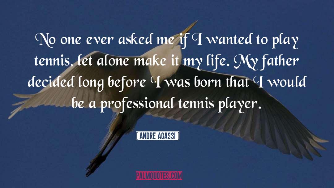 Andre Agassi Quotes: No one ever asked me