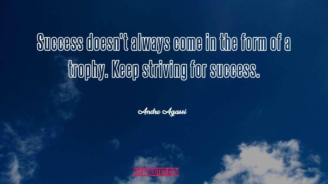 Andre Agassi Quotes: Success doesn't always come in