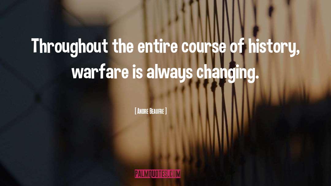 Andre Beaufre Quotes: Throughout the entire course of