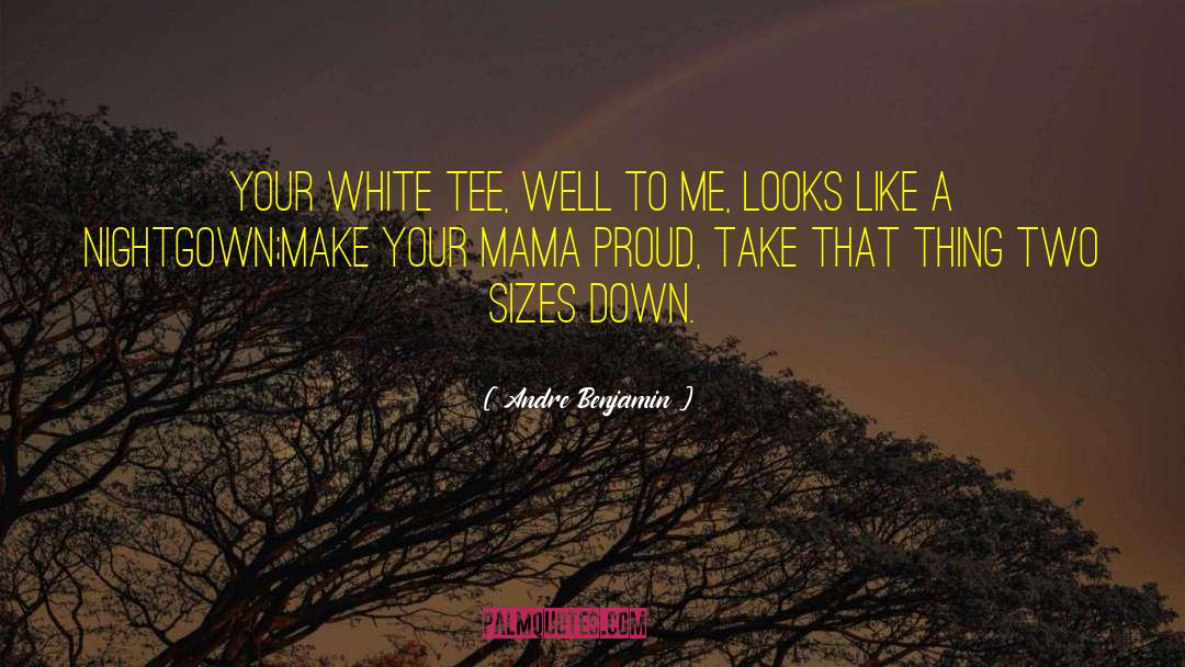 Andre Benjamin Quotes: Your white tee, well to