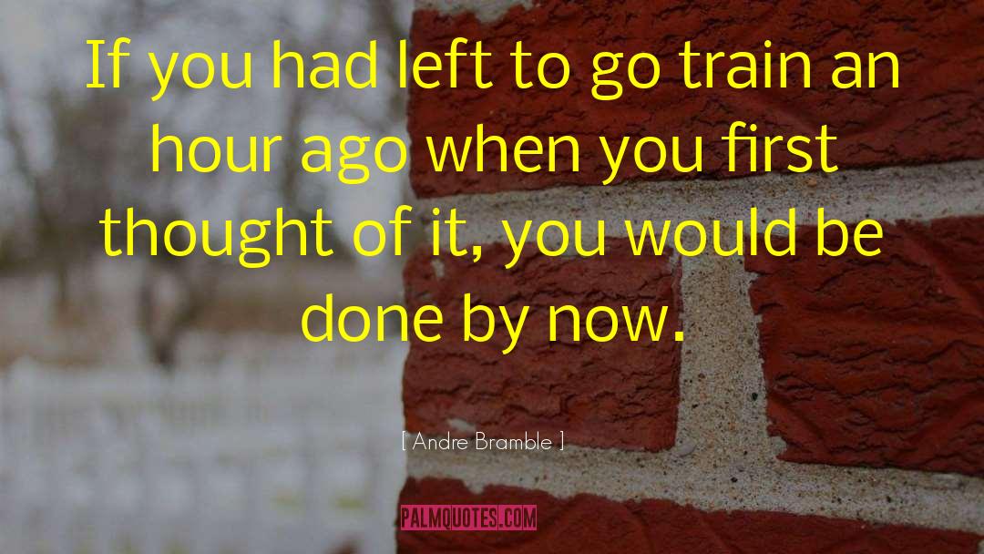 Andre Bramble Quotes: If you had left to