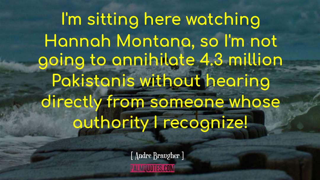 Andre Braugher Quotes: I'm sitting here watching Hannah