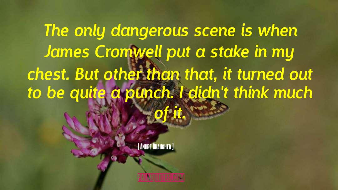 Andre Braugher Quotes: The only dangerous scene is