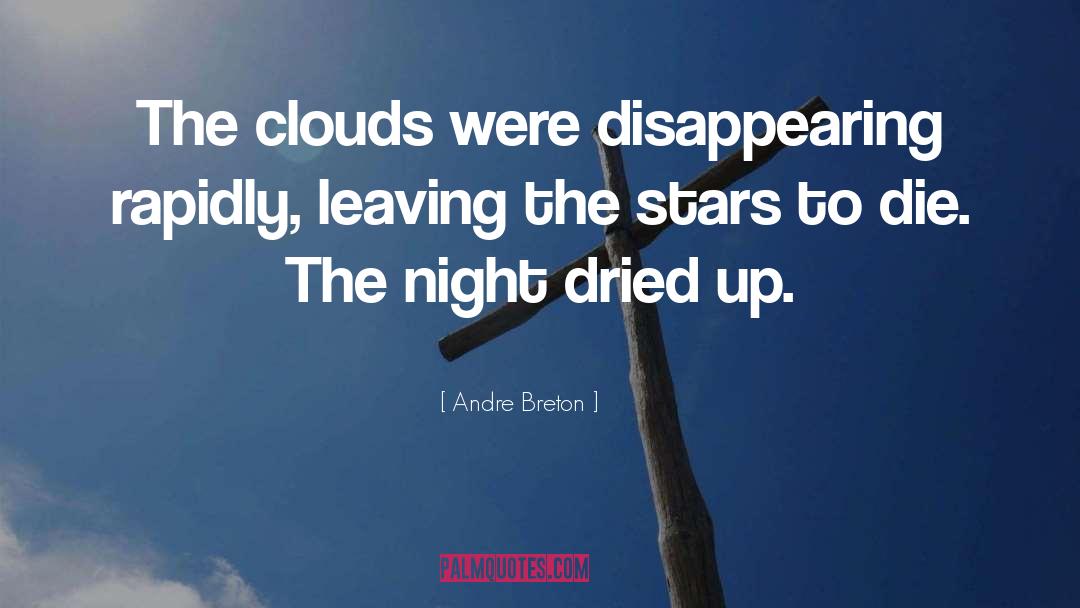 Andre Breton Quotes: The clouds were disappearing rapidly,